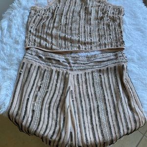 2 piece sequins short & top